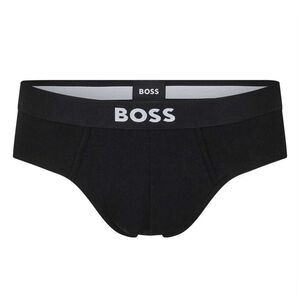 Boss Mens Logo Cotton Briefs (Pack of 3) / Black